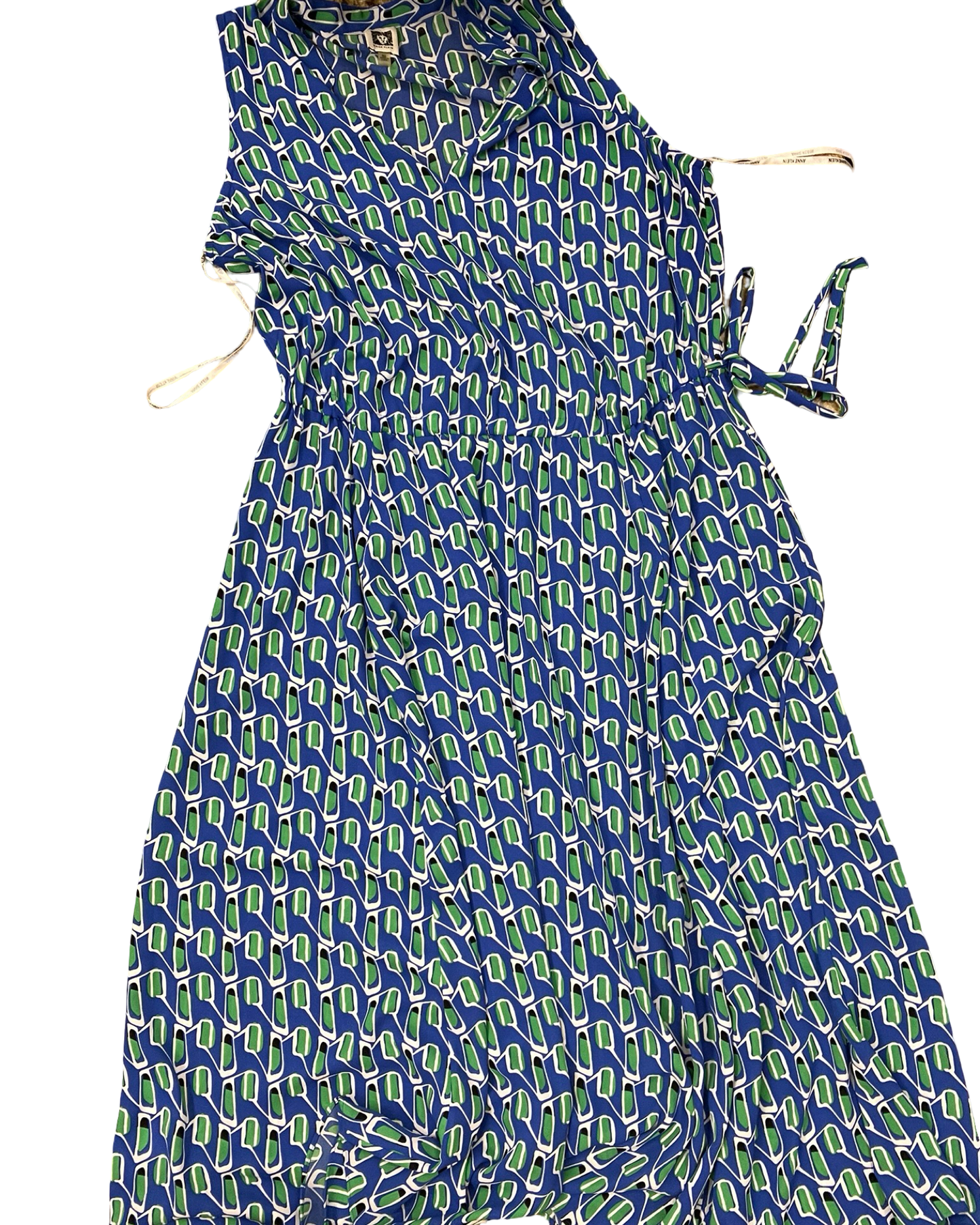 Dress Work By Anne Klein In Blue & Green, Size:Xl