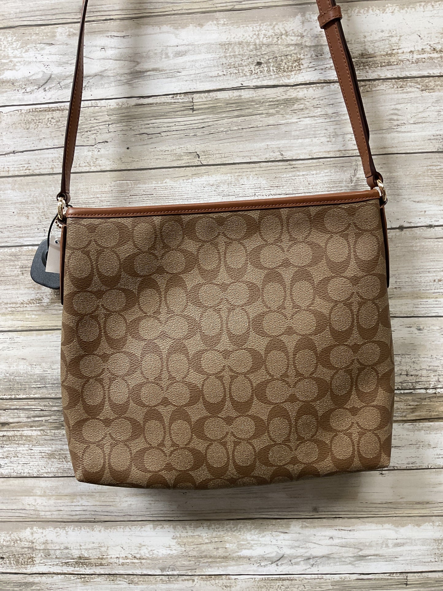 Crossbody Designer By Coach In Brown, Size:Medium