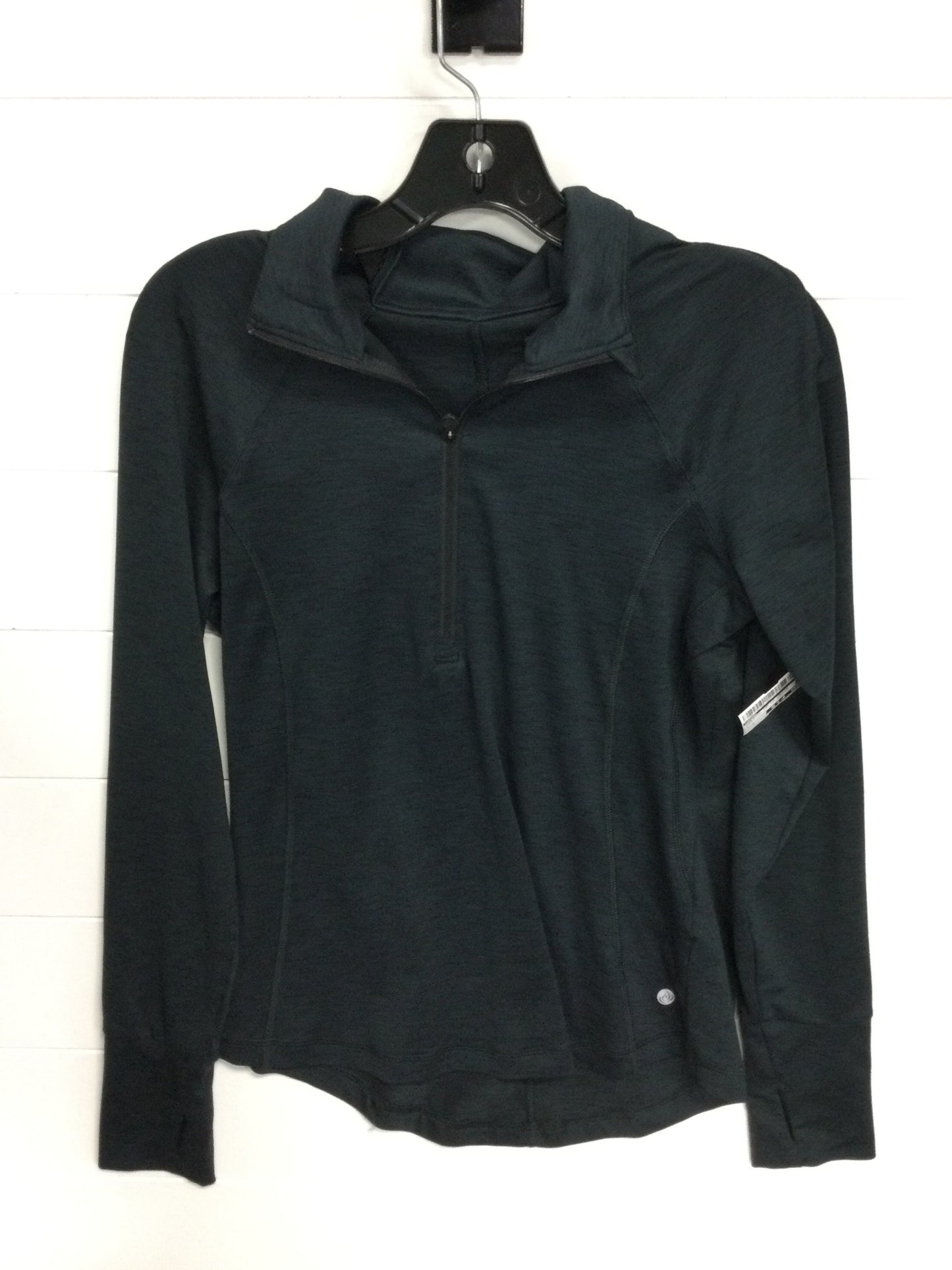 Athletic Top Ls Collar By Apana In Grey, Size:S