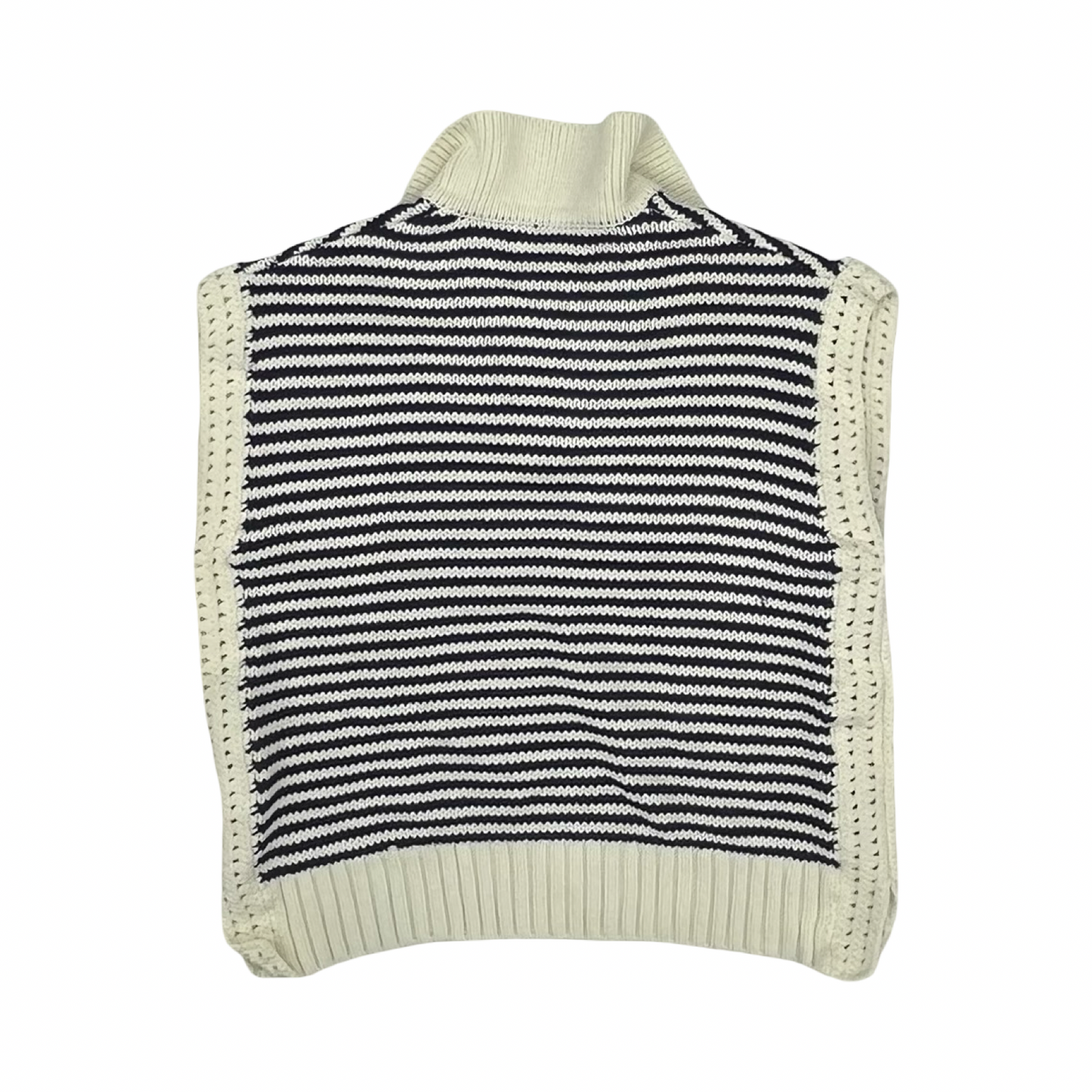 Vest Sweater By Michael Stars In Blue & Cream, Size:L