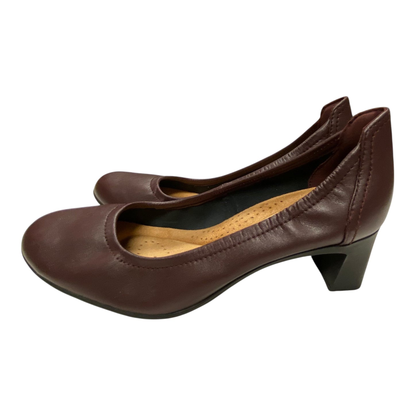 Shoes Heels Block By Clarks In Purple, Size:6.5