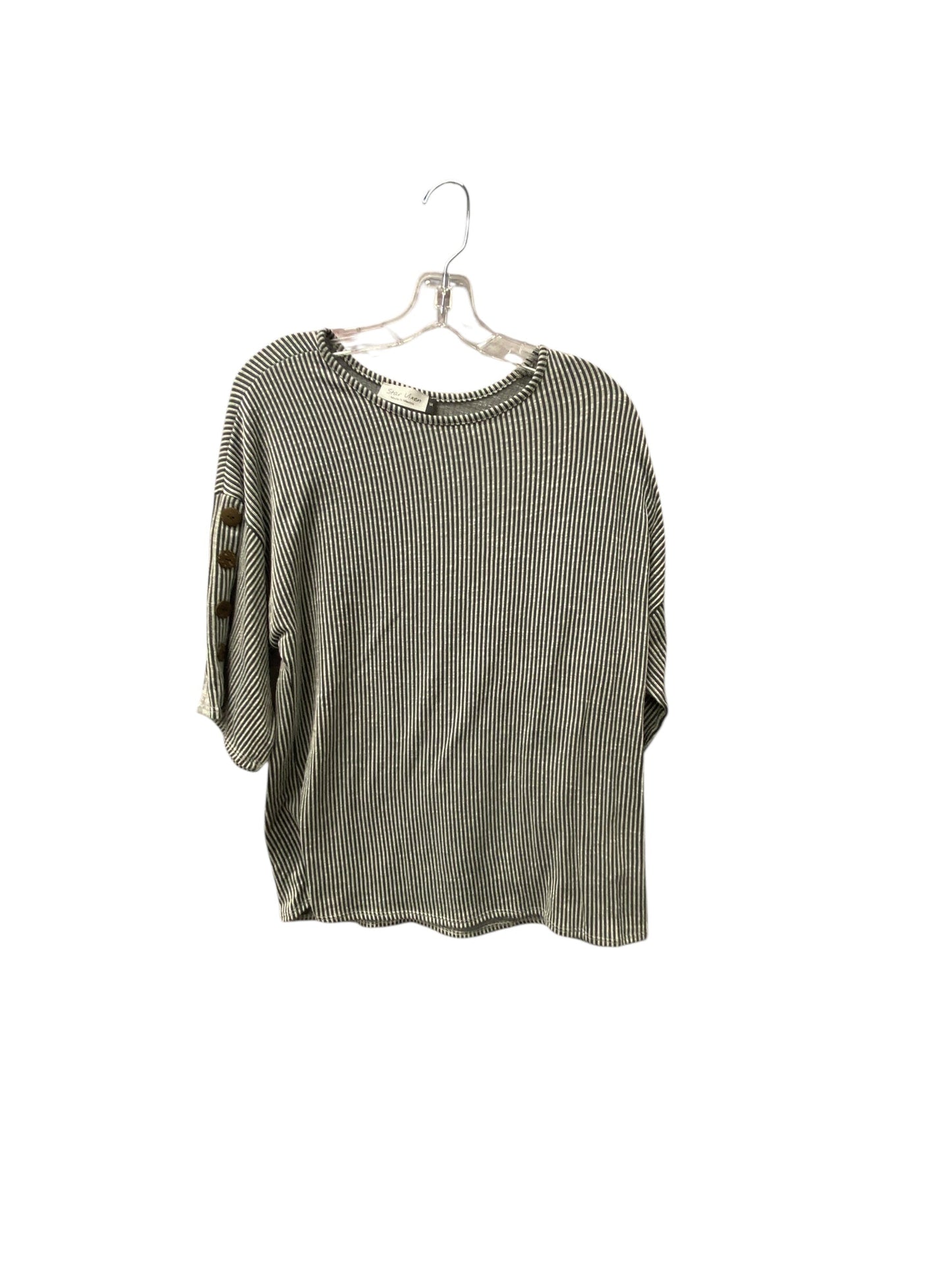 Top 3/4 Sleeve By Clothes Mentor In Grey, Size:1X