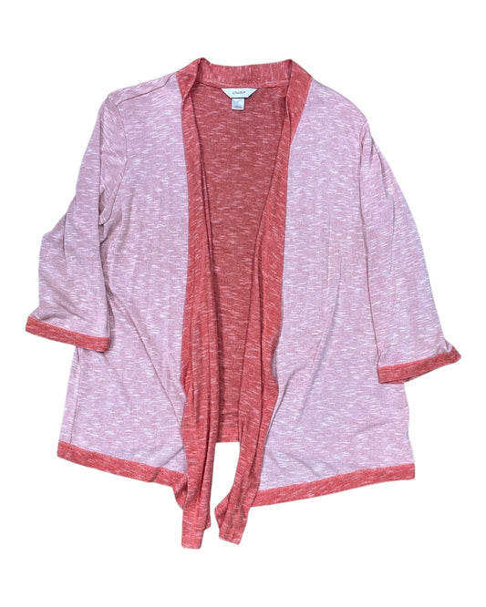 Cardigan By Cj Banks In Orange, Size:1X