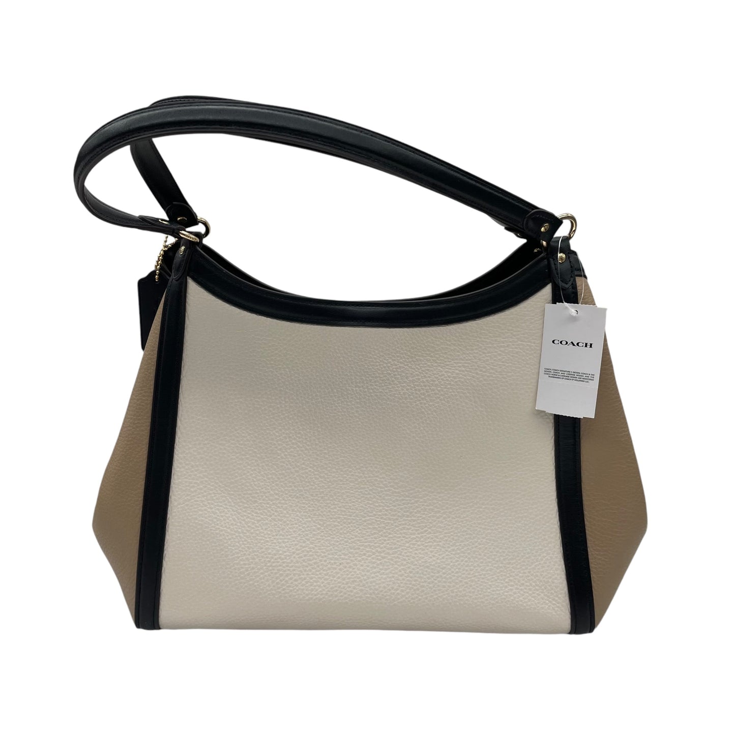 Handbag Designer By Coach In Cream & Tan, Size:Medium