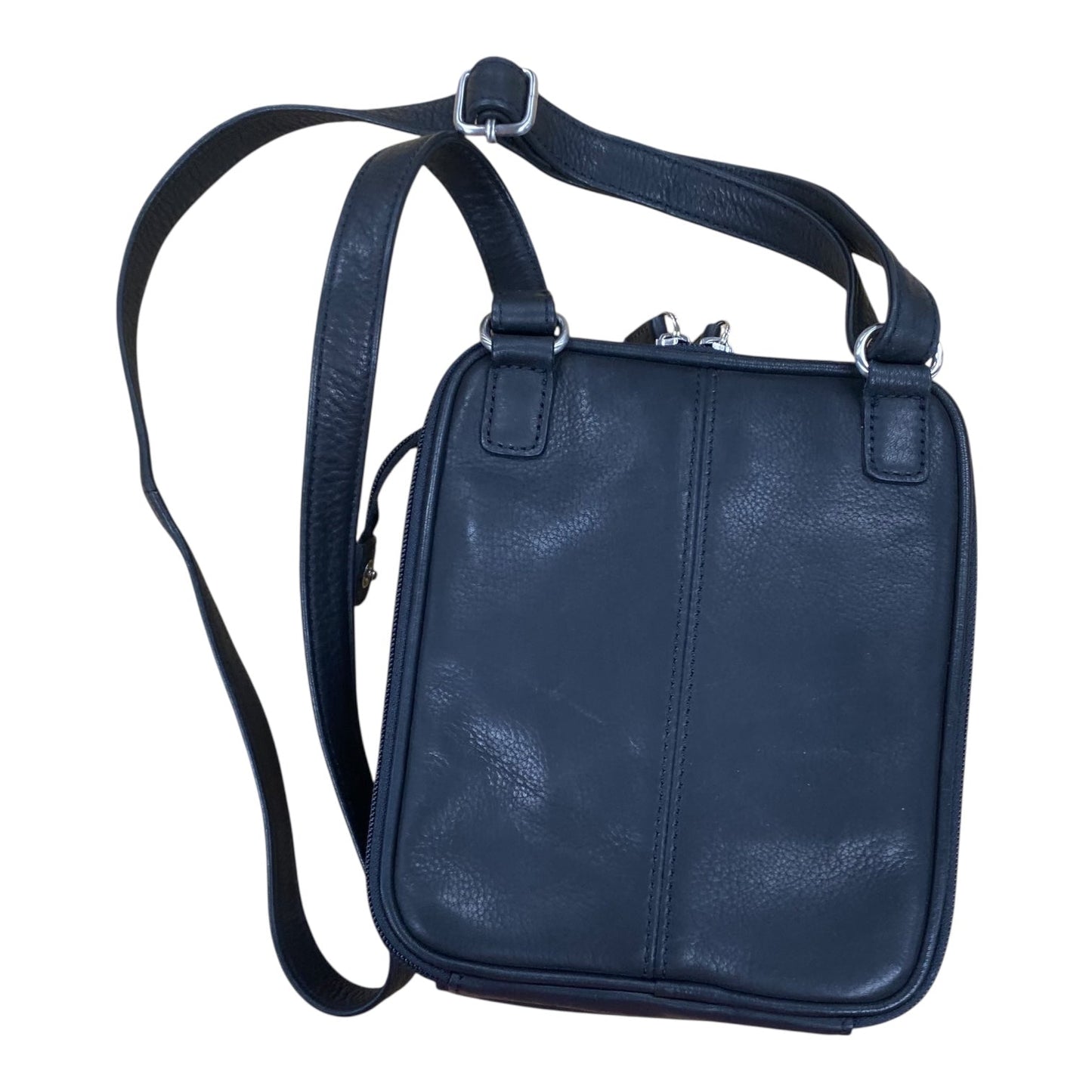 Crossbody By Fossil Leather In Black, Size:Medium