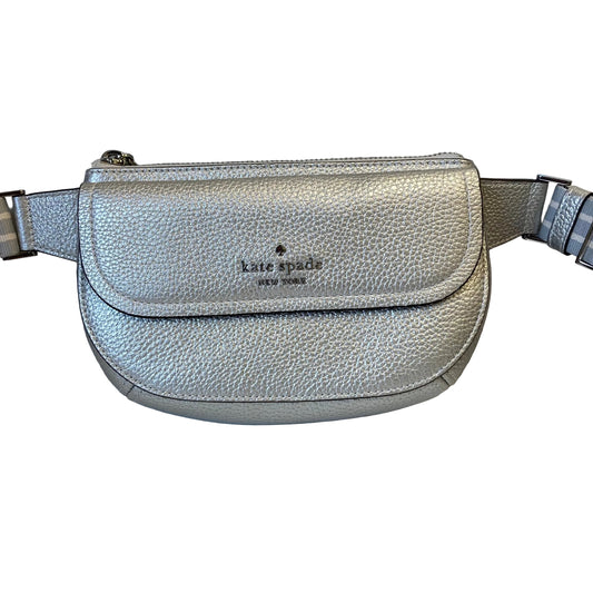 Belt Bag Designer By Kate Spade In Silver, Size:Small