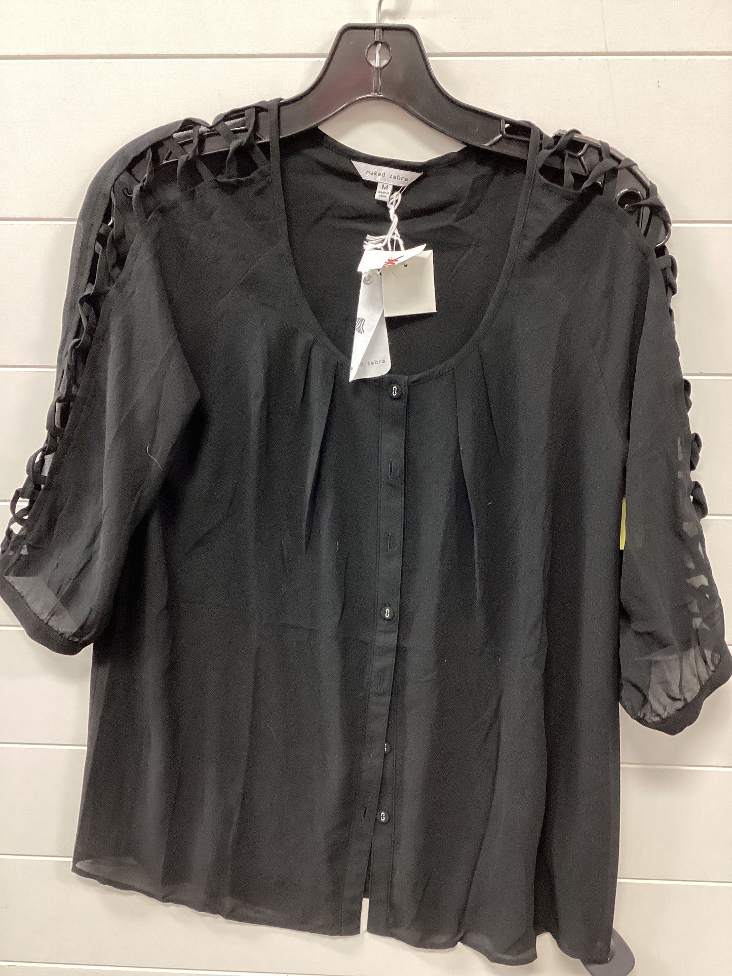 Top Ls By Naked Zebra In Black, Size:M