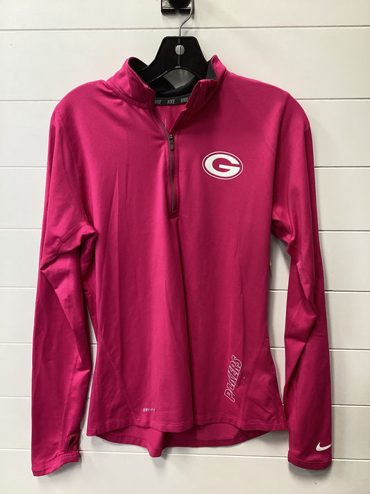 Athletic Jacket By Nike Apparel In Pink, Size:M