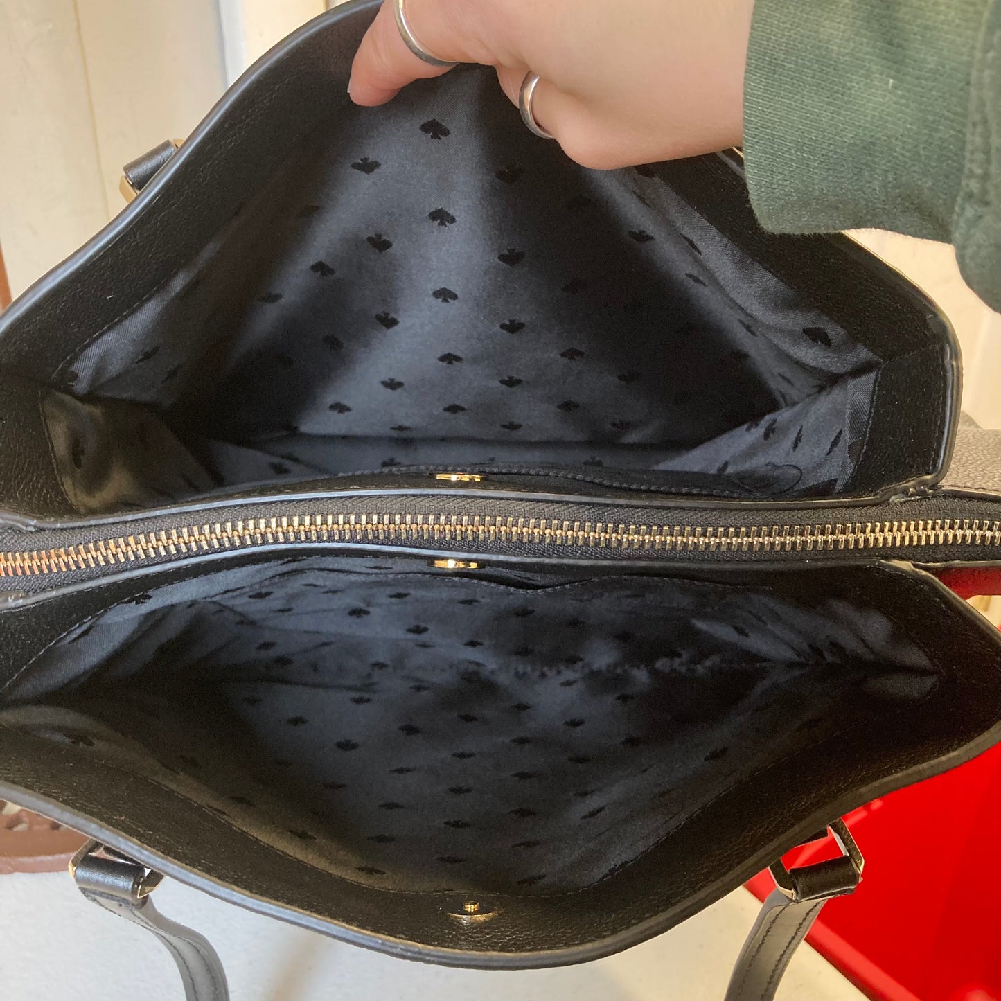 Handbag Designer By Kate Spade In Black, Size:Large