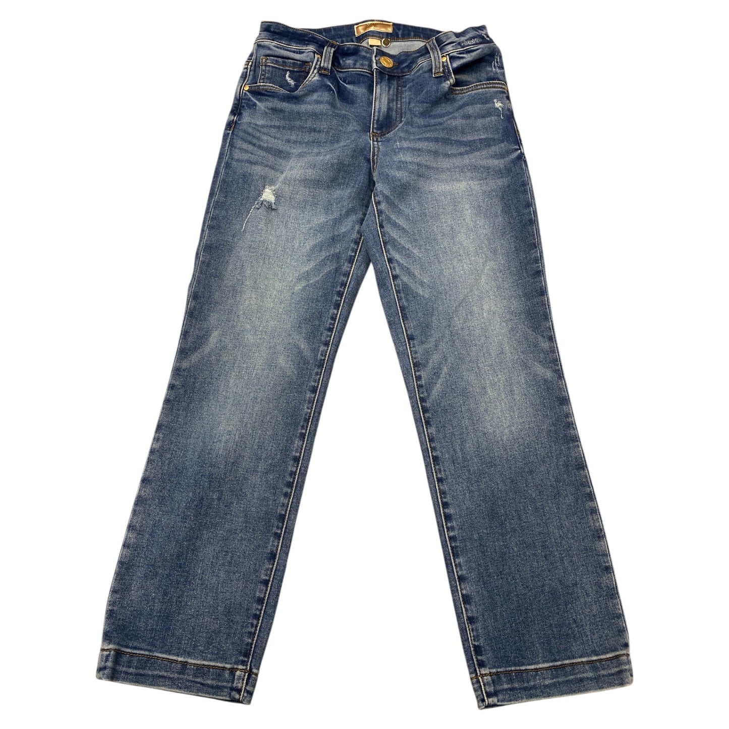 Jeans Straight By Kut In Blue Denim, Size:2