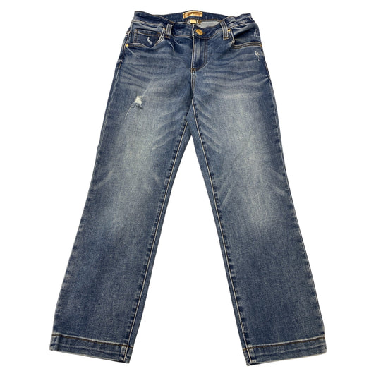 Jeans Straight By Kut In Blue Denim, Size:2