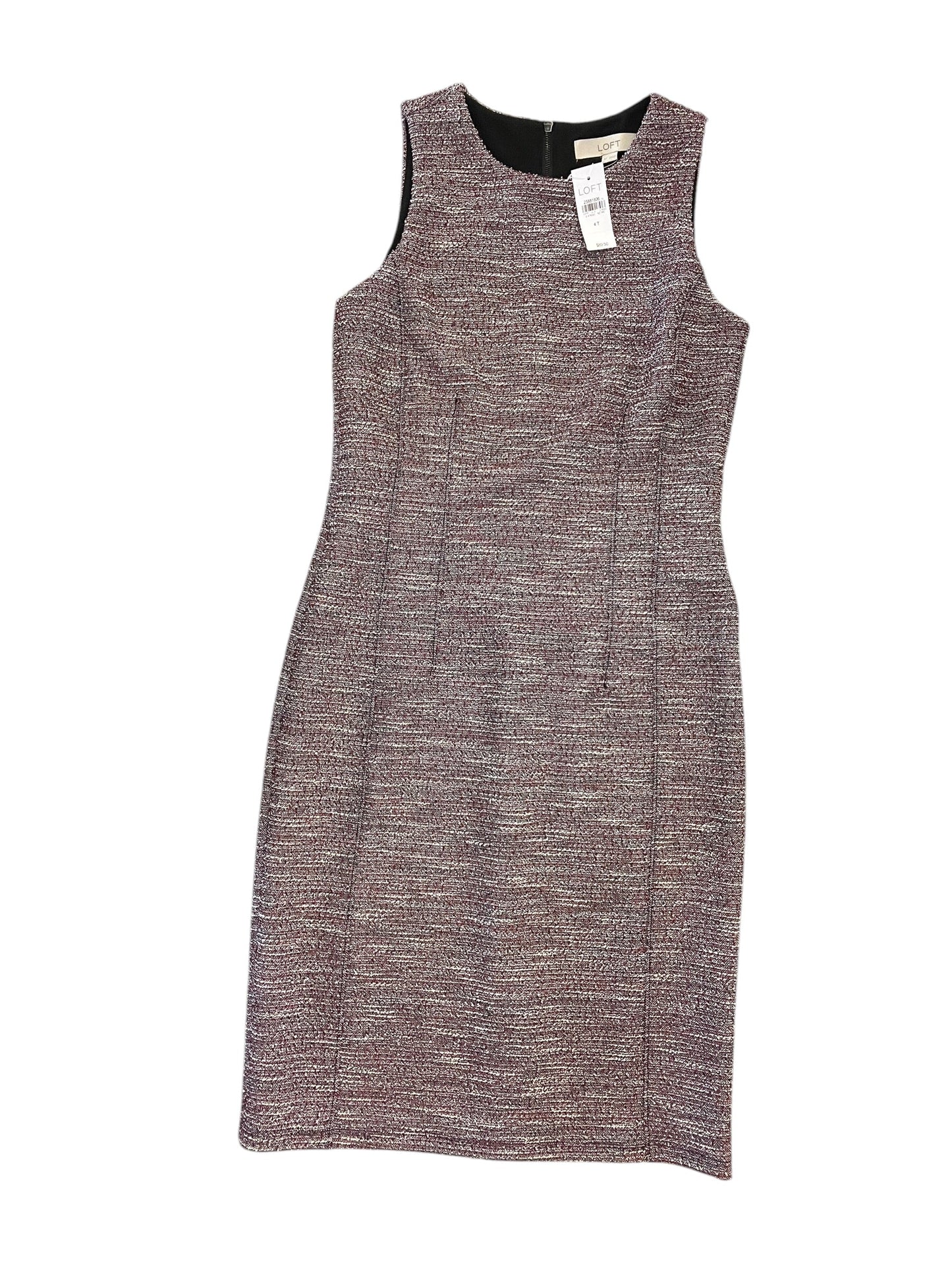 Dress Work By Loft In Red, Size:4