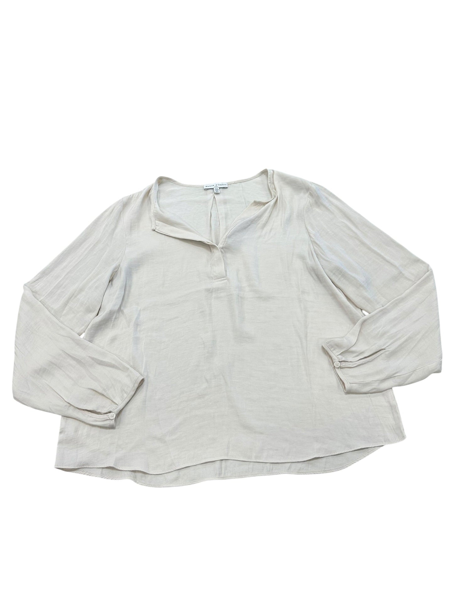 Blouse Ls By Maison Damelie In Beige, Size:M