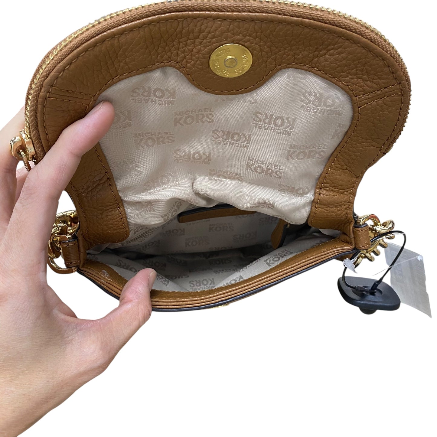 Handbag Designer By Michael Kors In Brown, Size:Small