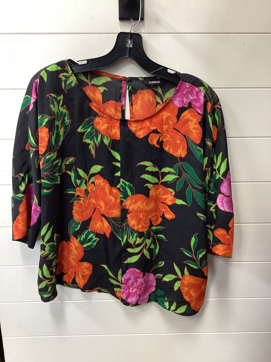 Top Ss By Express In Floral Print, Size:S