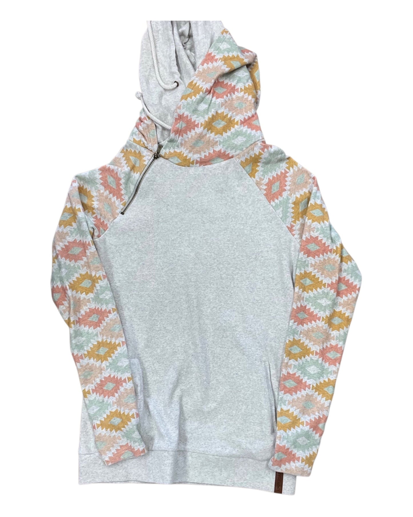 Sweatshirt Hoodie By Clothes Mentor In Grey, Size:M