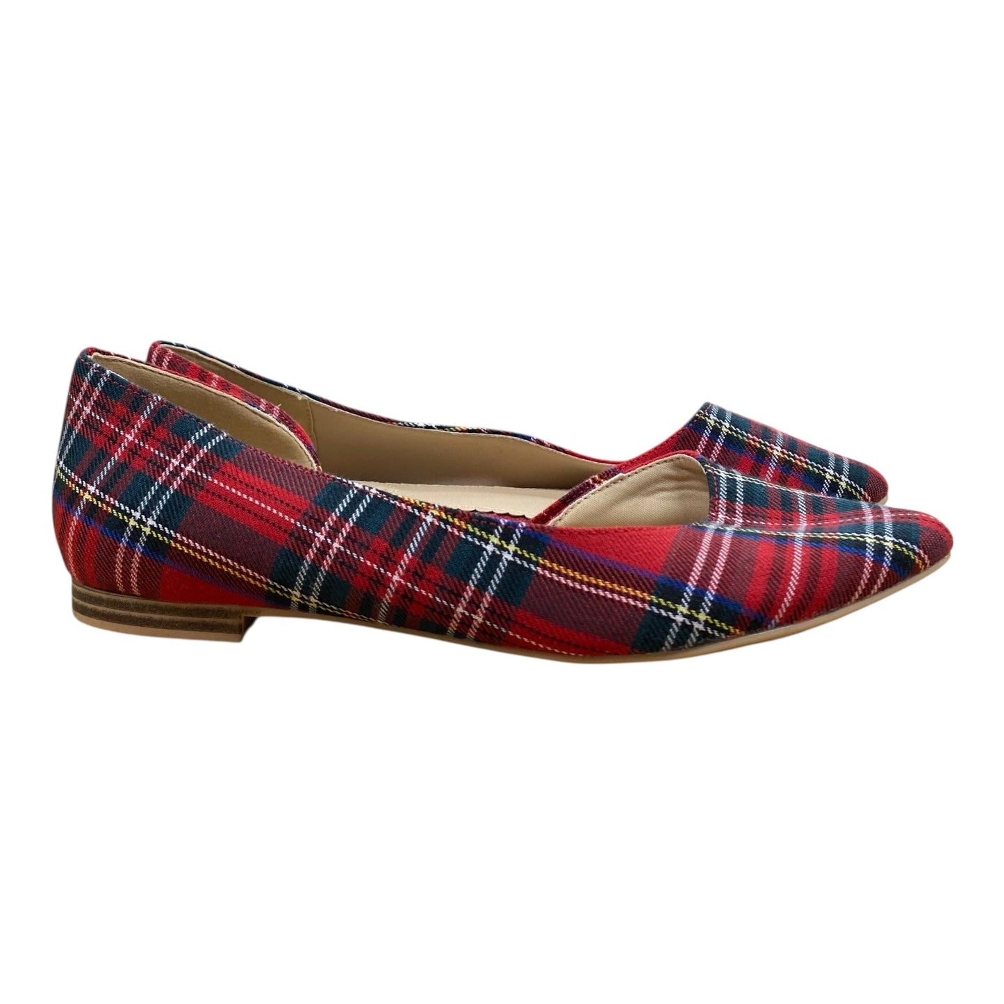 Shoes Flats By Isaac Mizrahi In Plaid Pattern, Size:9