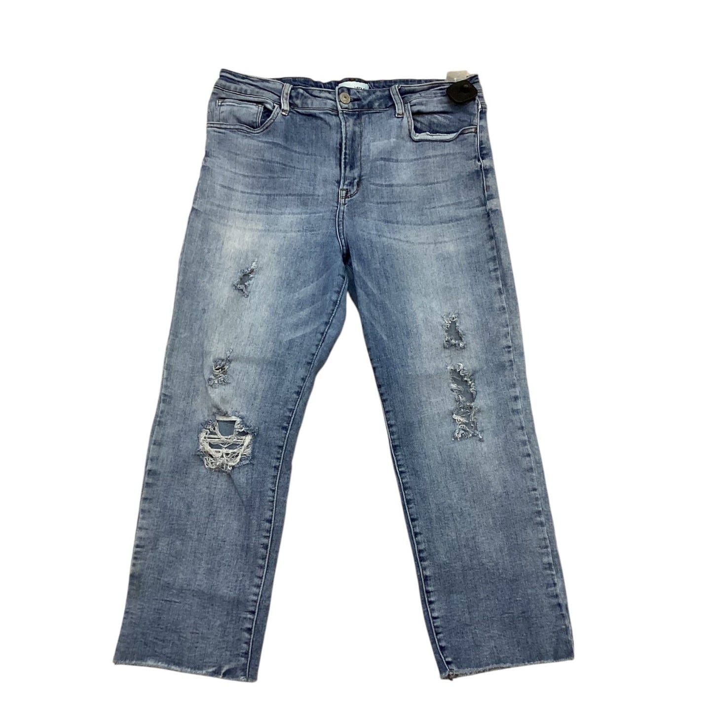 Jeans Skinny By Vervet In Blue Denim, Size:16