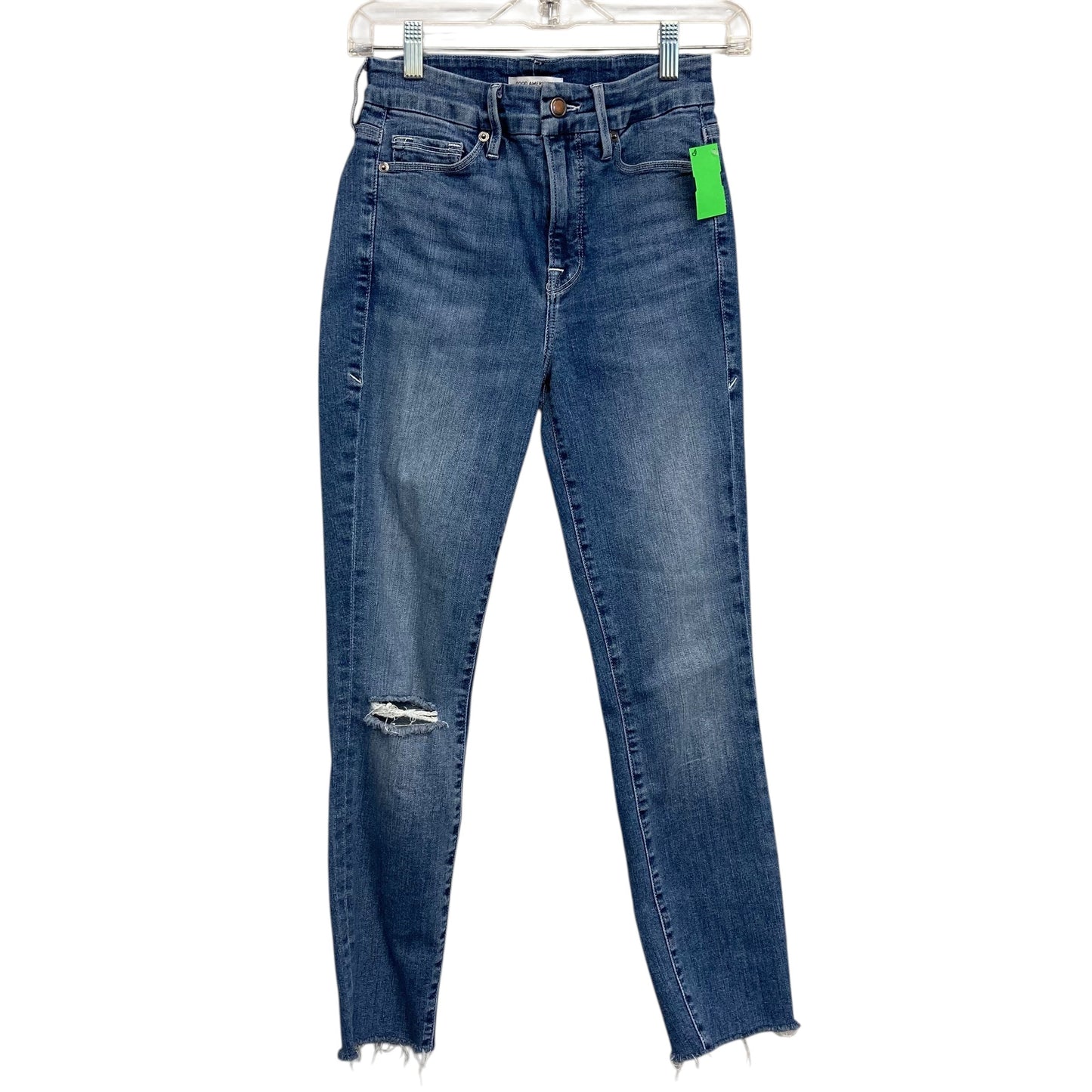Jeans Skinny By Good American In Blue Denim, Size:4