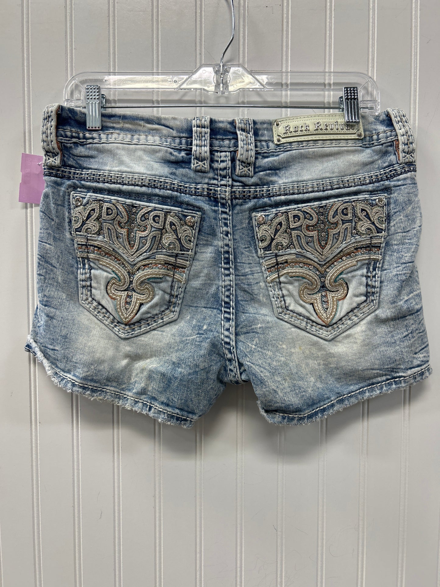 Shorts By Rock Revival In Blue Denim, Size:8