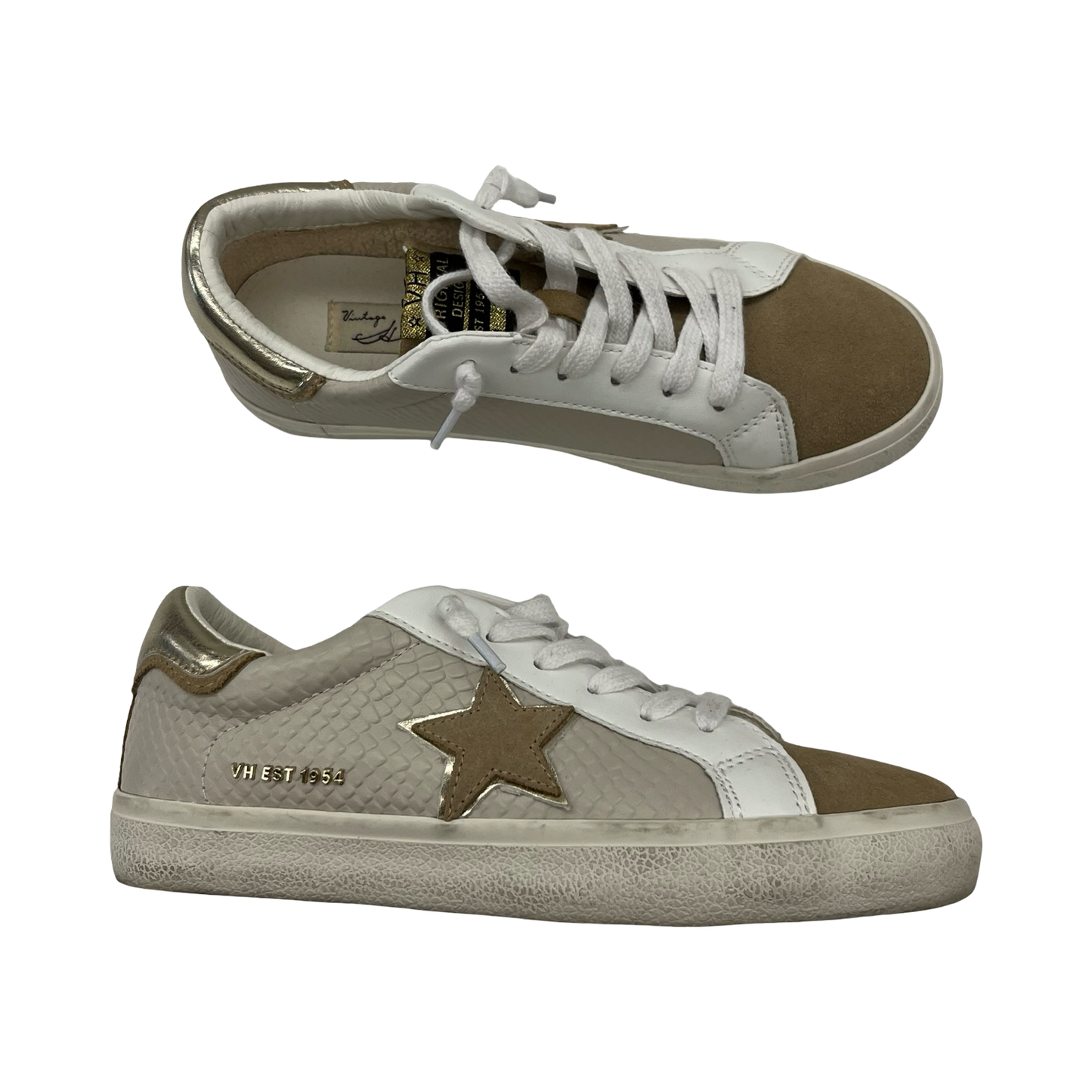Shoes Sneakers By Vintage Havana In Cream, Size:6.5