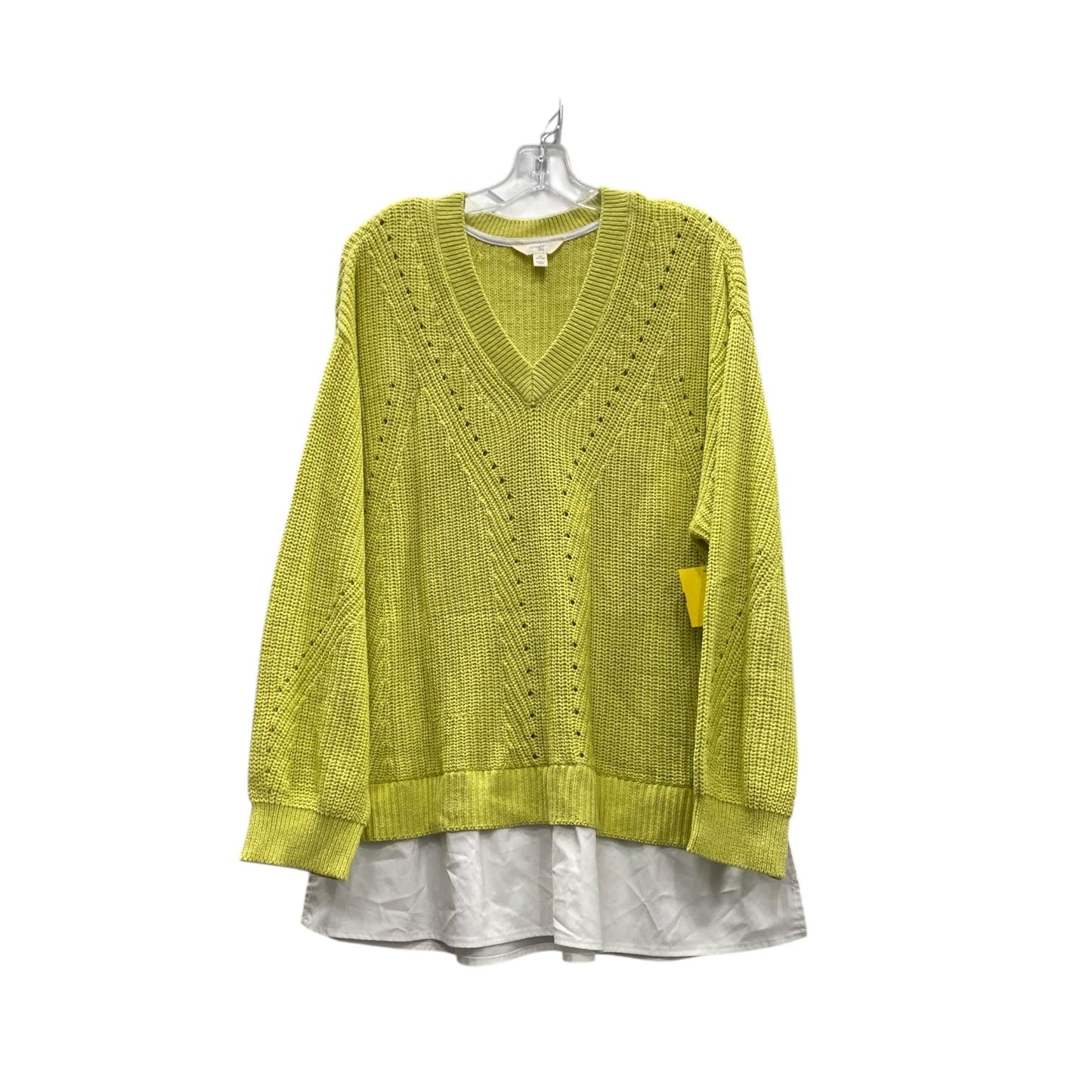 Sweater By Terra & Sky In Green, Size:1X
