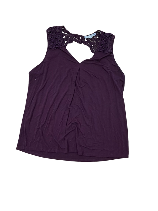 Top Sleeveless By Daniel Rainn In Purple, Size:Xl