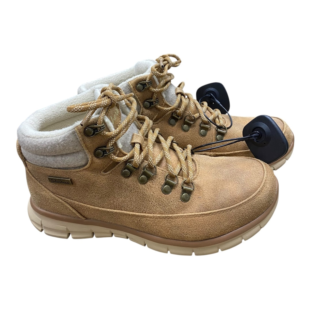 Boots Ankle Flats By Skechers In Brown, Size:8