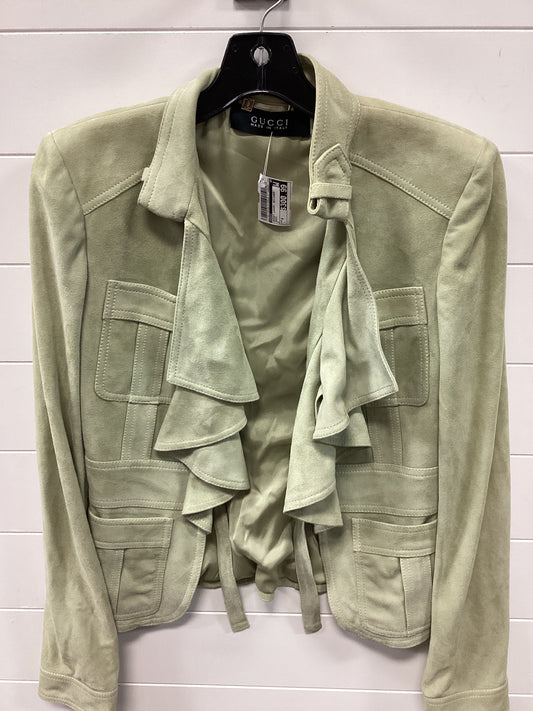 Jacket Luxury Designer By Gucci In Green, Size:8