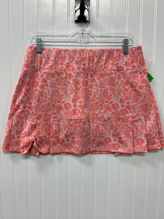Athletic Skort By Sigrid Olsen In Orange & Pink, Size:L