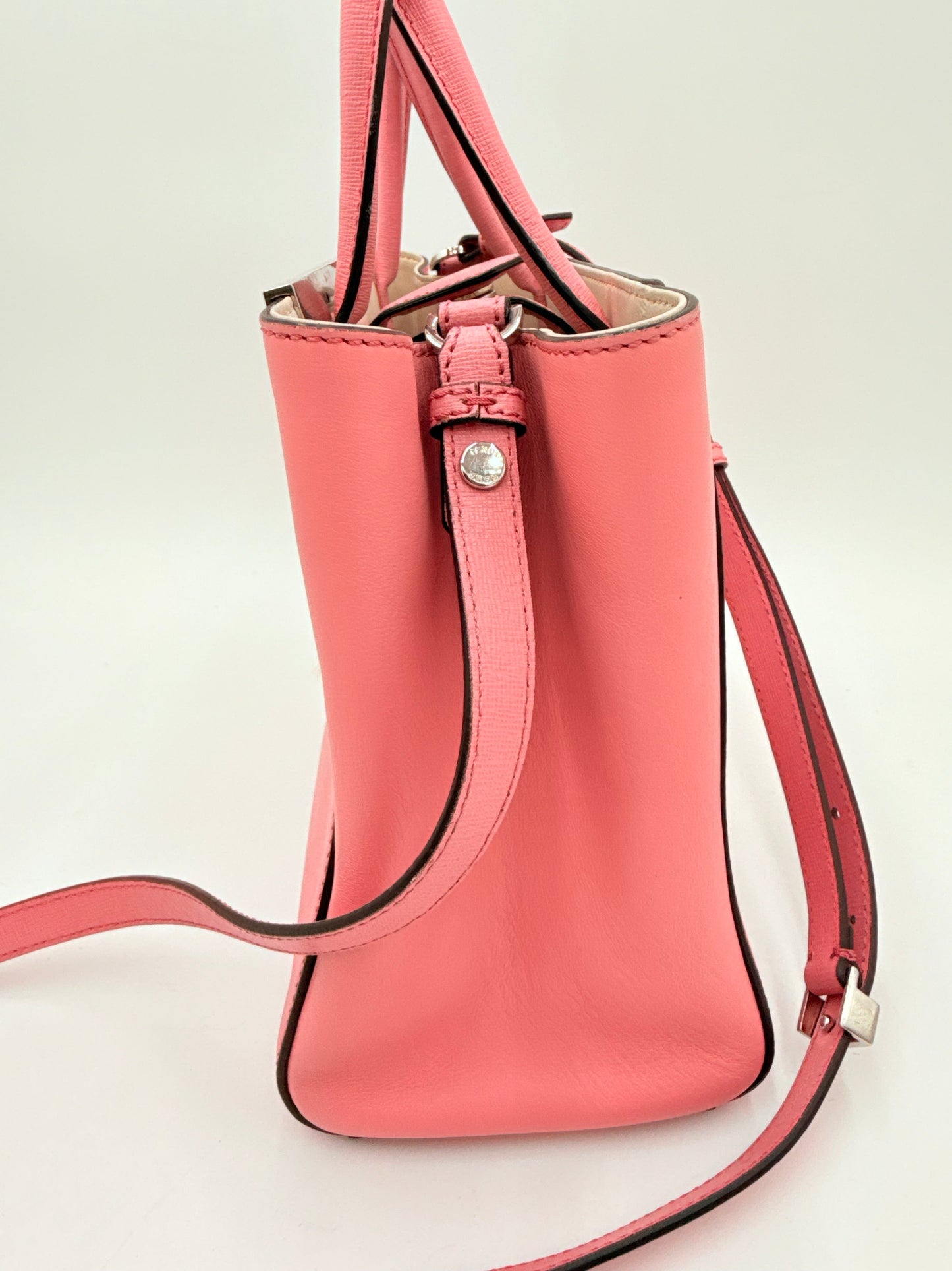 Handbag Luxury Designer By Fendi In Pink, Size:Medium