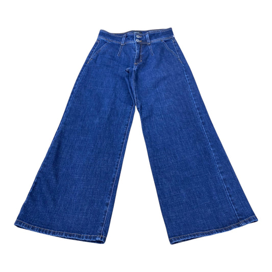 Jeans Wide Leg By Banana Republic In Blue Denim, Size:6