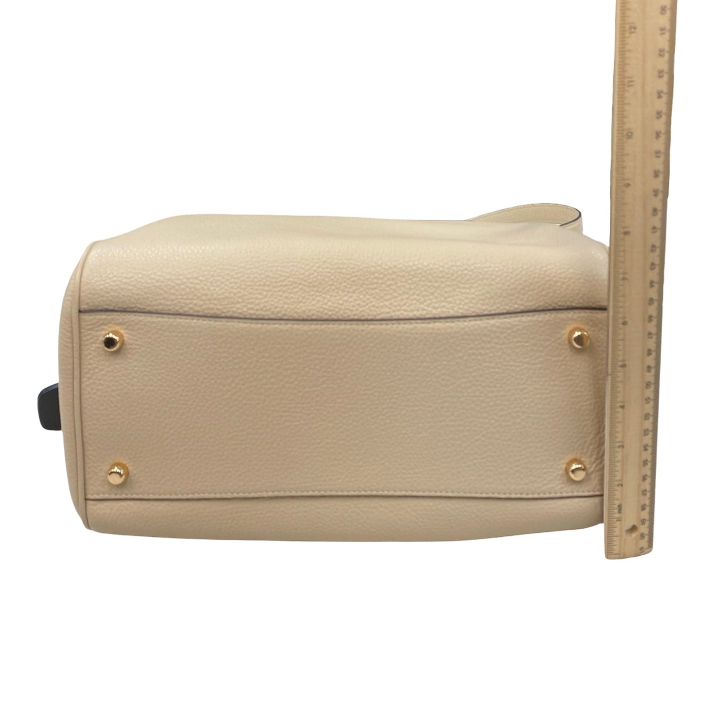 Handbag Designer By Coach In Cream, Size:Medium