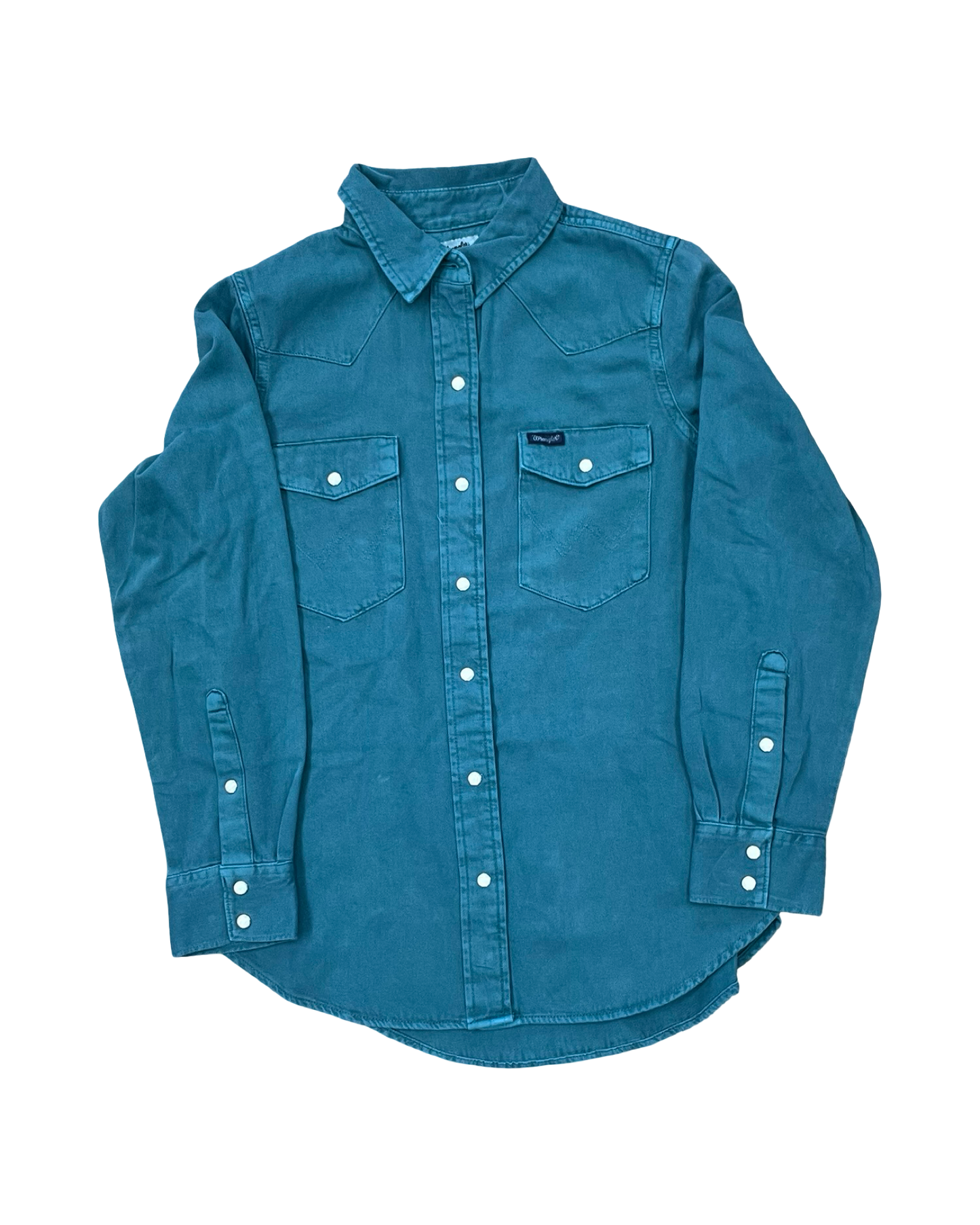 Jacket Shirt By Wrangler In Teal, Size:S