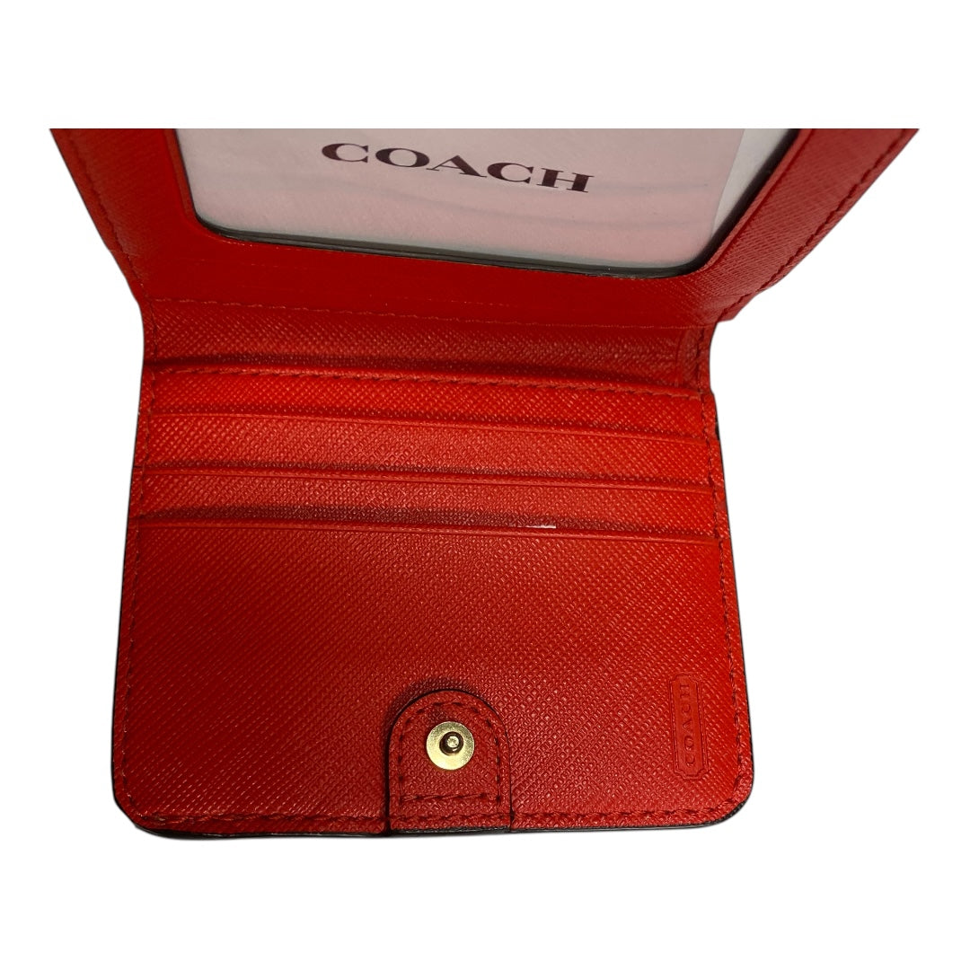 Wallet Designer By Coach In Red, Size:Small