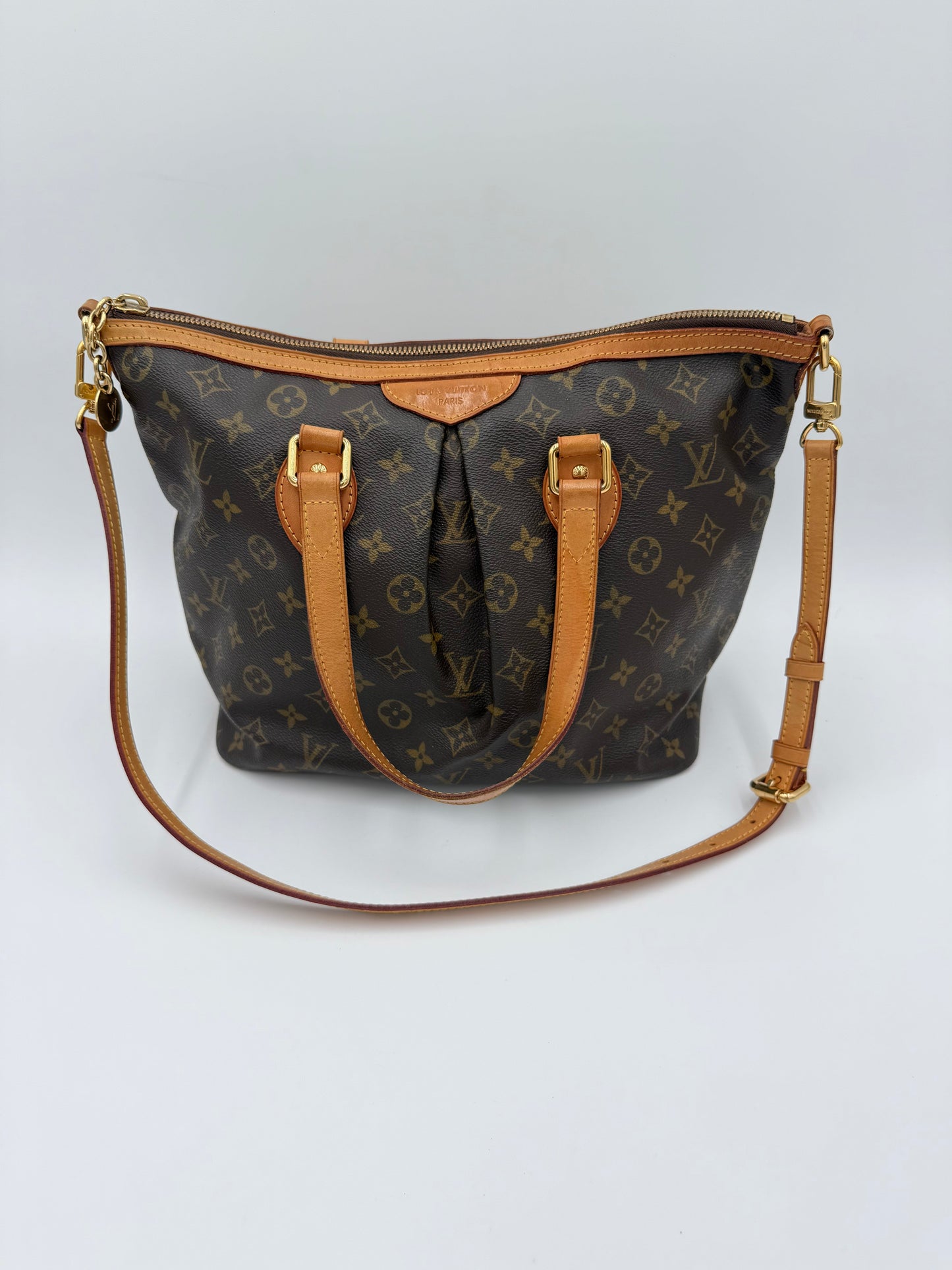Handbag Luxury Designer By Louis Vuitton In Brown, Size:Medium