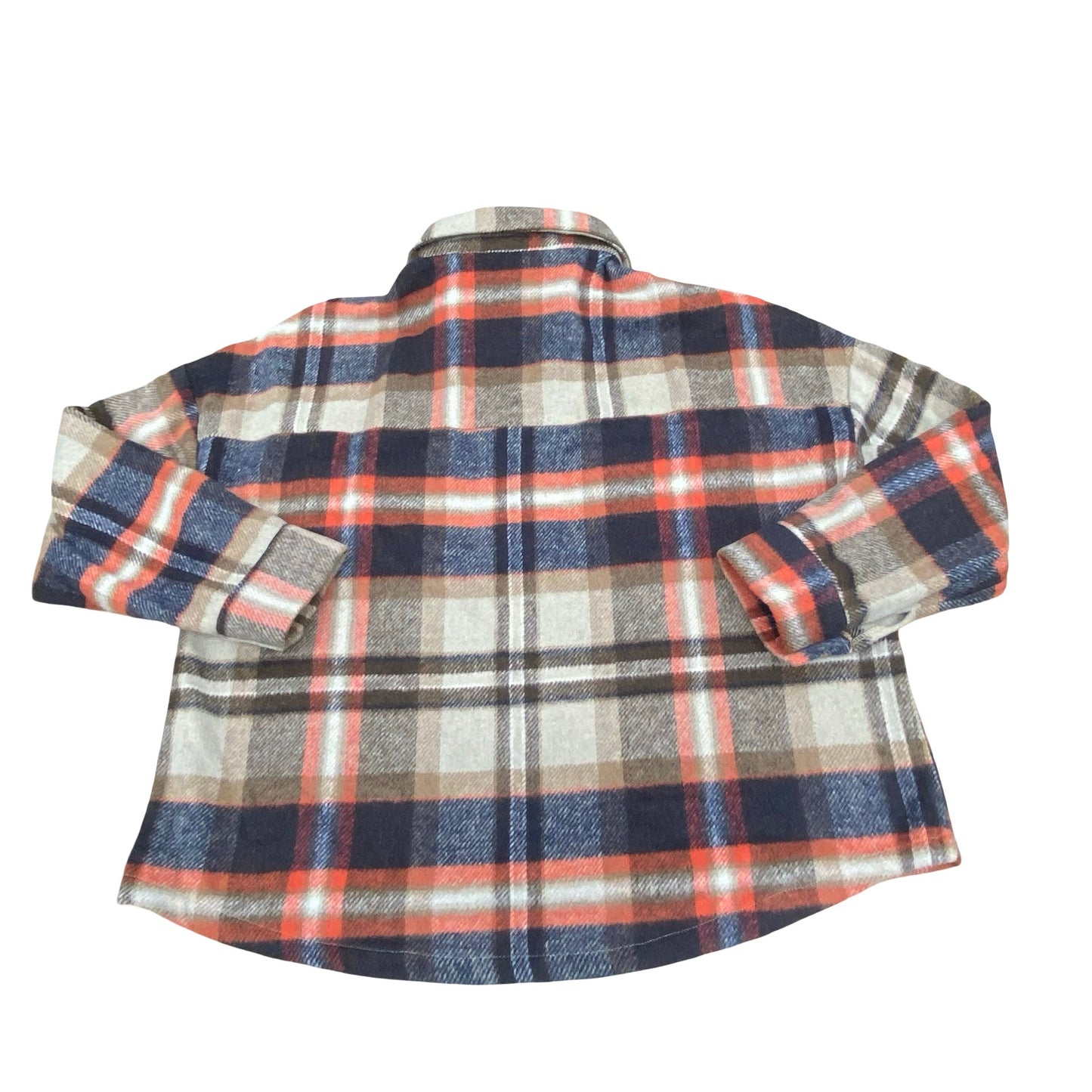 Jacket Shirt By Coco And Carmen In Plaid Pattern, Size:L