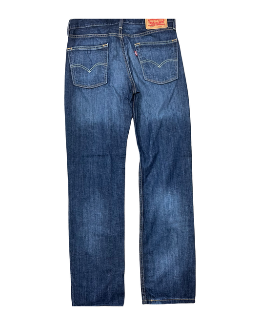 Jeans Straight By Levis In Blue Denim, Size:12