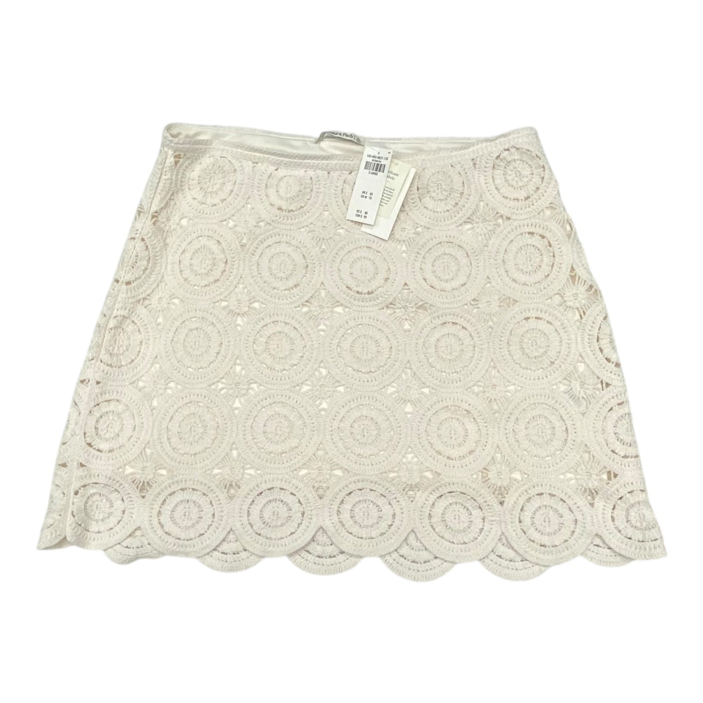 Skirt Midi By Abercrombie And Fitch In Cream, Size:Xl