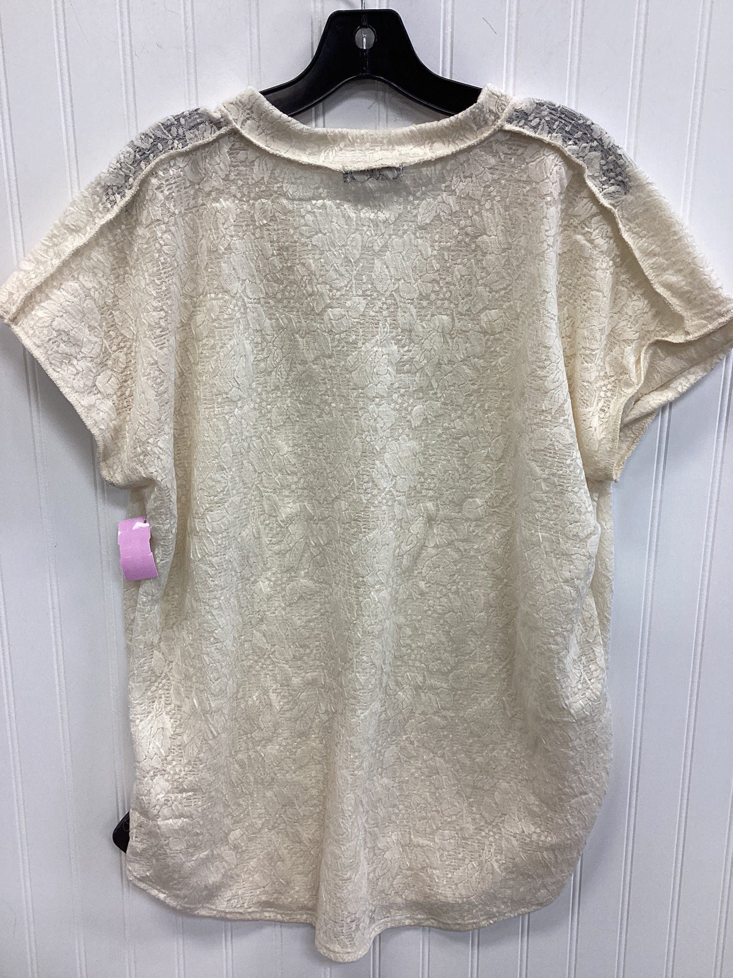 Top Ss By Clothes Mentor In Cream, Size:2X