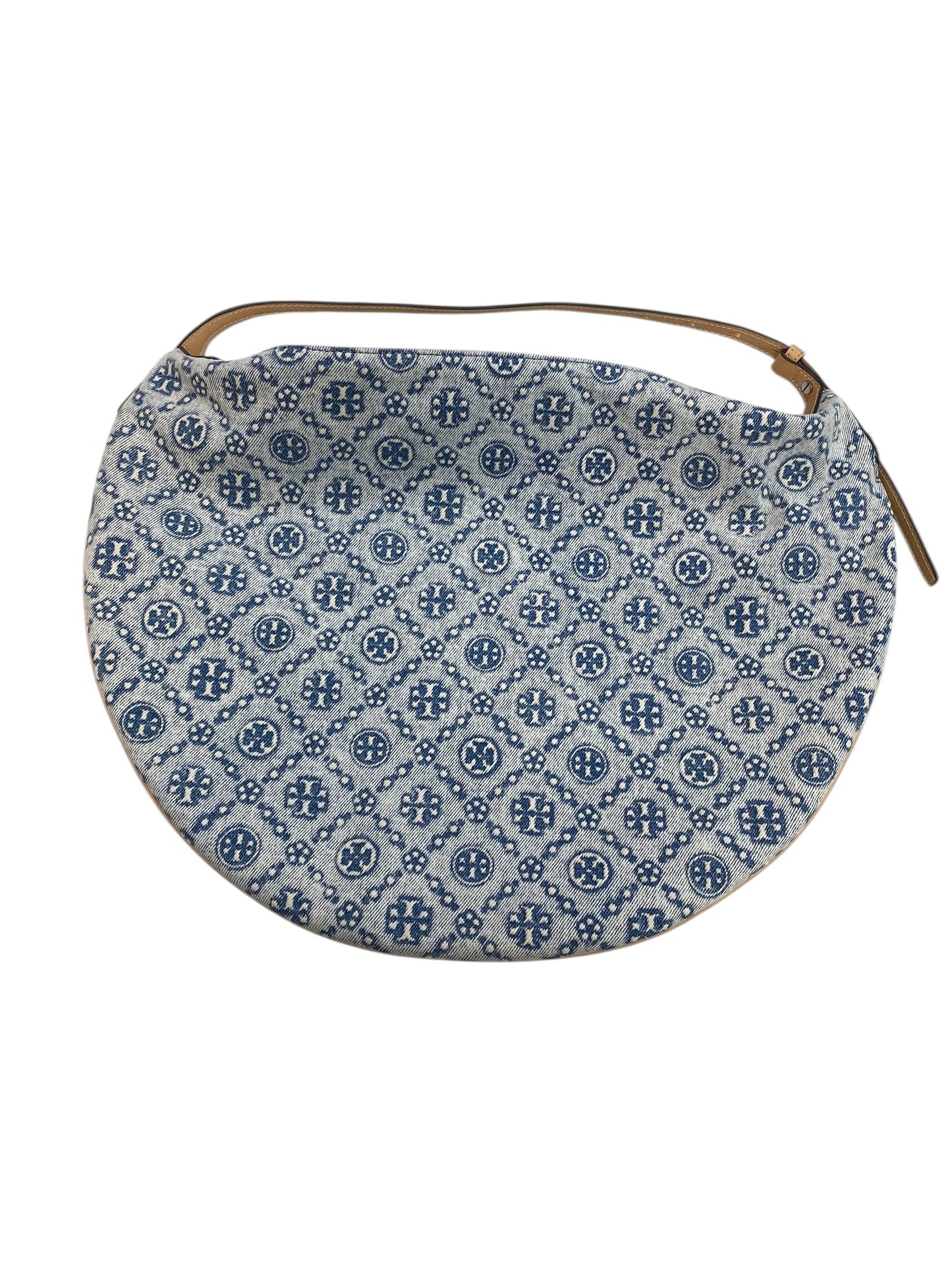 Handbag Designer By Tory Burch In Blue, Size:Large