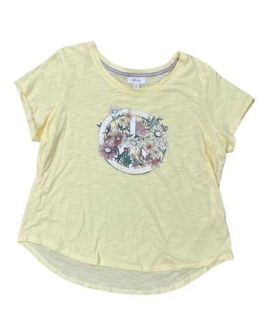 Top Ss By Style And Company In Yellow, Size:1X