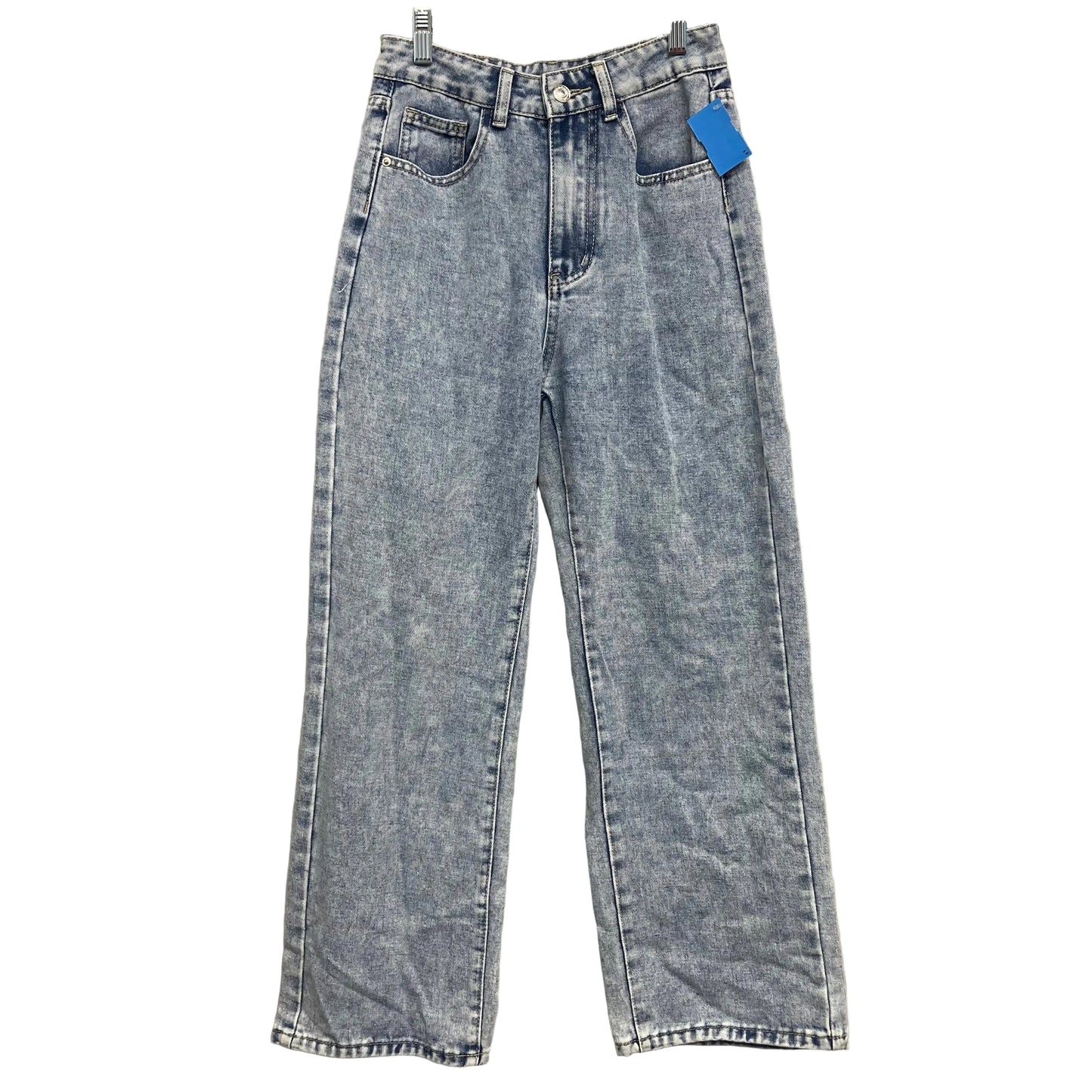 Jeans Wide Leg By Shein In Blue Denim, Size:4