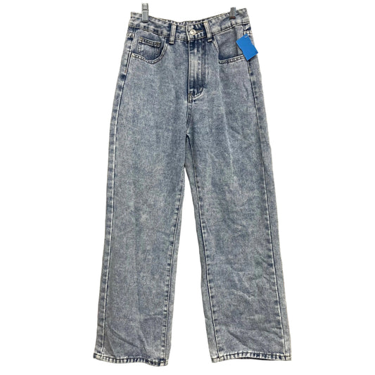 Jeans Wide Leg By Shein In Blue Denim, Size:4