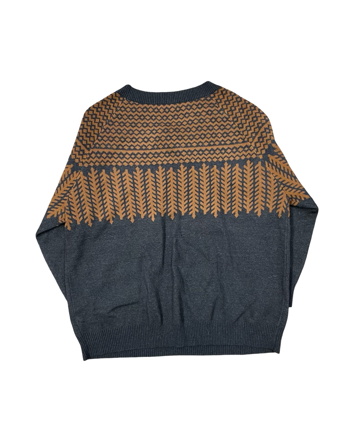 Sweater By Bloomchic In Grey & Orange, Size:L