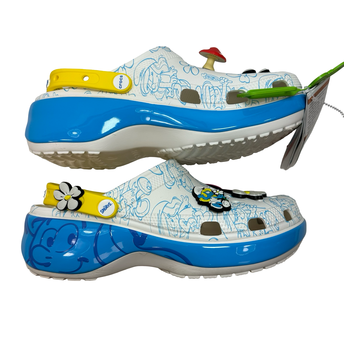 Shoes Flats By Crocs In Blue, Size: 11