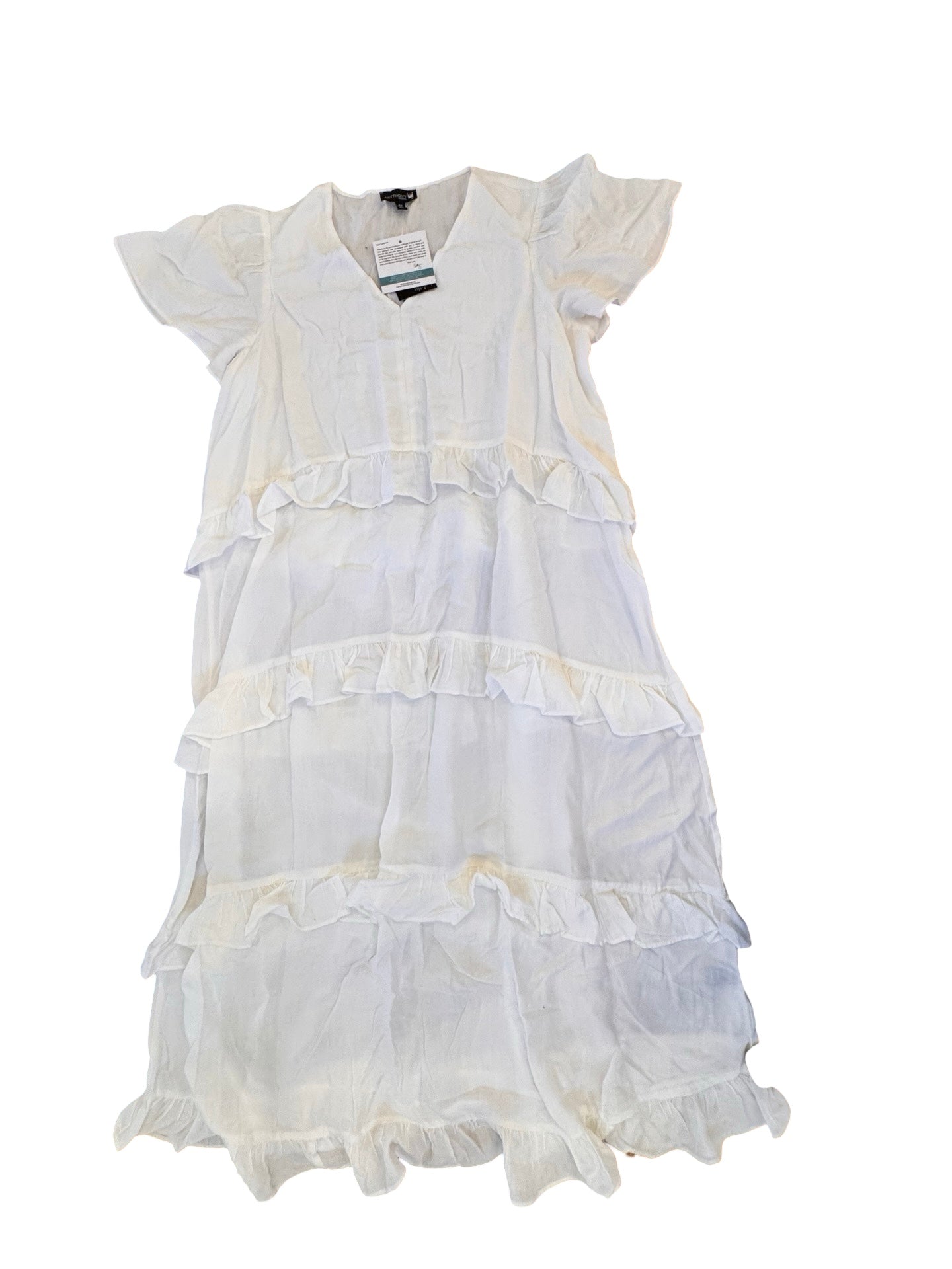 Dress Casual Maxi By Antthony In White, Size:2X