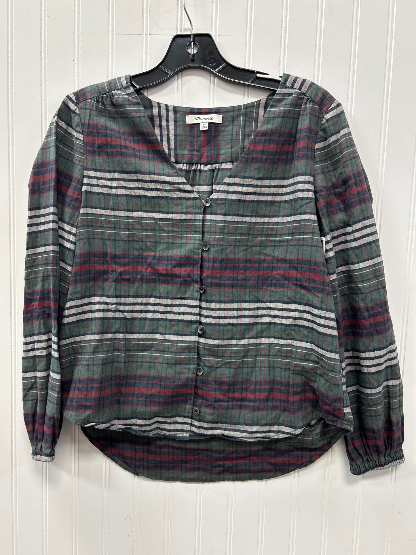 Top Ls By Madewell In Plaid Pattern, Size:Xs