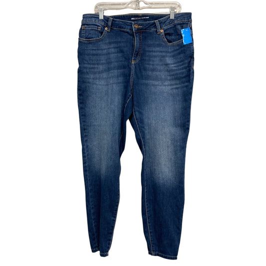 Jeans Skinny By Inc In Blue Denim, Size:16