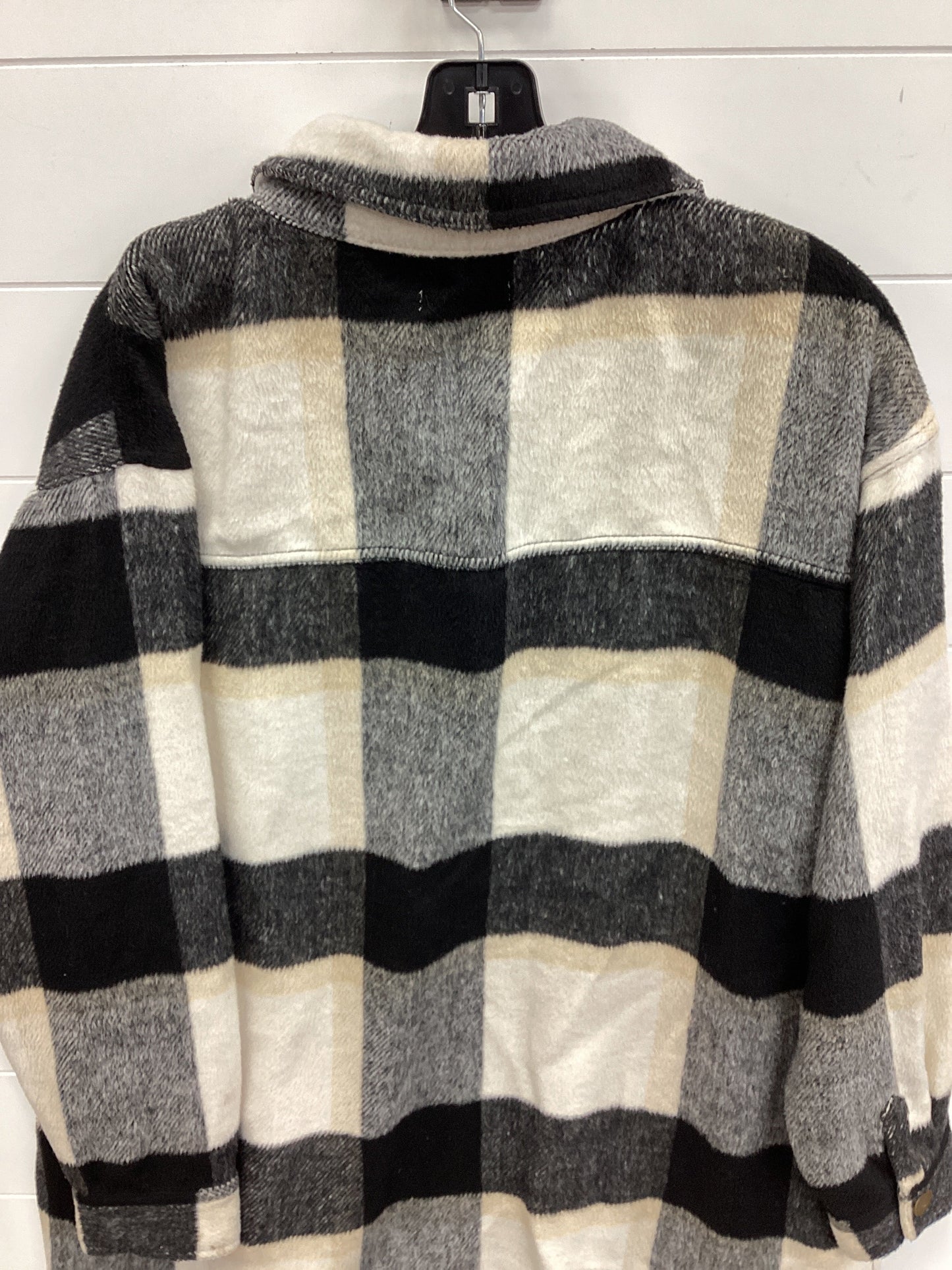 Jacket Fleece By Maurices In Black & Cream, Size:Xl